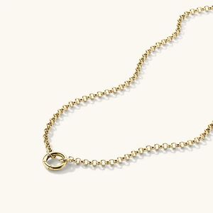 Metal <b>Ring</b> Waterproof Gold Plated Pvd Jewelry High Quality Stainless Steel Rolo Chain Unisex <b>Necklace</b> - Product Image 4