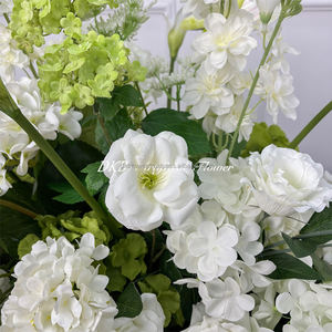 Wholesale <b>Silk</b> Wedding Aisle Runner 70cm <b>Green</b> Hydrangea Aisle Flower Runner for Wedding and Party Decoration - Product Image 3