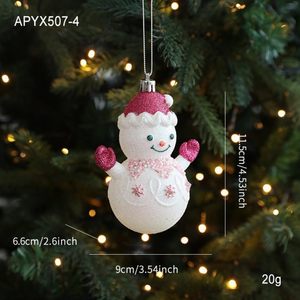 Pink Themed Christmas Party Decor Candy Doughnut Snowman Lollipop <b>Glitter</b> Xmas Baubles Environmental Friendly Luxury - Product Image 4