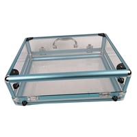 Mallette de transport transparente pour affaires de 14 pouces mallette rigide en acrylique mallette de transport transparente pour échantillons et affichage