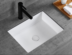 Lavabo <span class=keywords><strong>en</strong></span> céramique rectangulaire à encastrer certifié CUPC pour l'Amérique du Nord, lavabo <span class=keywords><strong>sous</strong></span> comptoir pour <span class=keywords><strong>meuble</strong></span> de salle de bain - Product Image 2