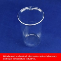 Bécher en quartz fondu SiO2 de pureté 99,99 %, résistant à la chaleur, pour usage en laboratoire et semi-conducteurs, personnalisable 50 ml-2000 ml, >90 %