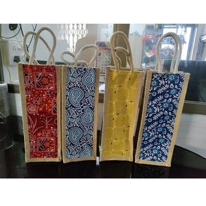 Bolsa de Yute Multicolor Premium para Botellas de Vino, Ecológica, de Lujo, Duradera, Reutilizable, con Cierre de Cordón para Compras - Product Image 5