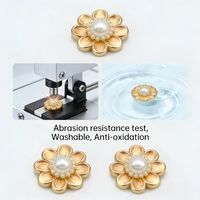 Botones Metálicos Personalizados de Fábrica para Camisas y Jeans de Mujer, con Forma de Concha Redonda, Flor, Corazón, Perla y Logotipo, con Cuentas y Recubrimiento