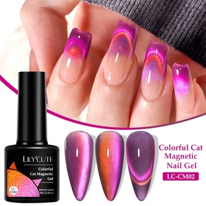 Lilycute 7ml đôi ánh sáng mèo từ gel long lanh pha lê thạch từ gel bán vĩnh viễn ngâm UV dẫn véc ni - Product Image 4