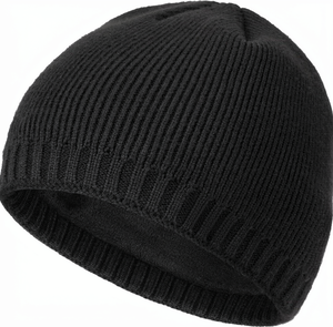 Custom Logo Design Vintage Letter Pattern Glow in the Dark Common Polyester Unisex Warm Beanie Knitted <b>Winter</b> <b>Hat</b> - Product Image 1