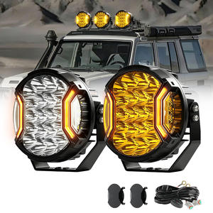 Phares antibrouillard LED 9 pouces 120W 12V 24V Ambre DRL 270° à faisceau large pour Tacoma 4Runner <span class=keywords><strong>Land</strong></span> <span class=keywords><strong>Cruiser</strong></span> - Product Image 1
