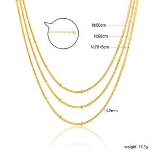 Multi Layered Snake Chain <b>Necklace</b> Geometric Design Stainless Steel Daily Wear Fashion Jewelry Clavicle Chain - Product Image 4