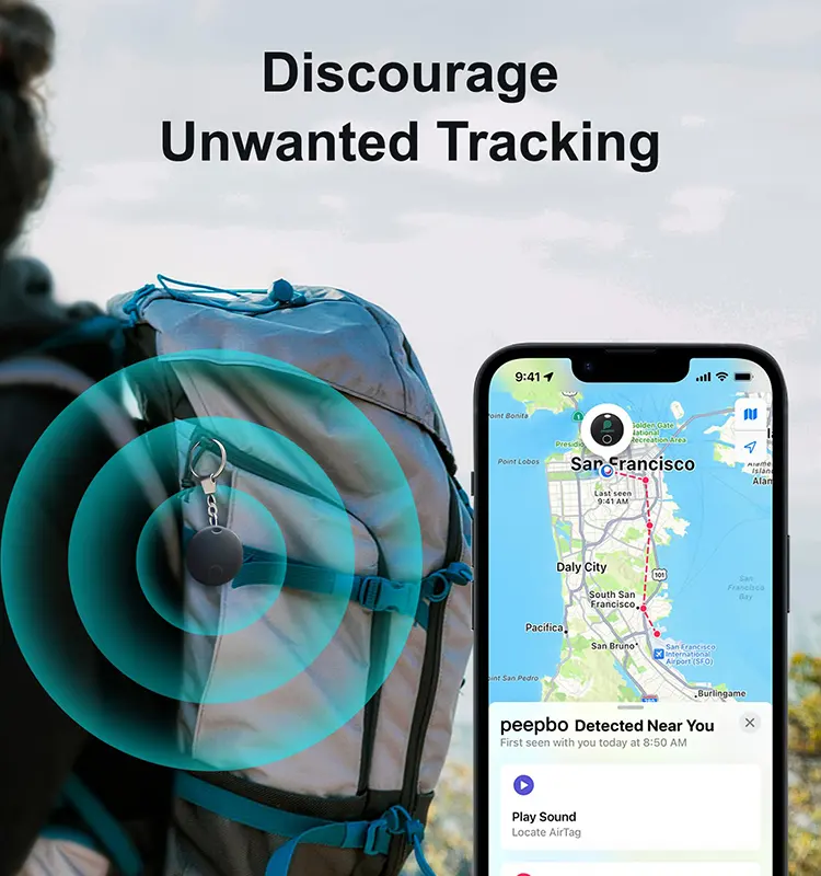 Nuevo IP67 MFi Smart Tag Find My Tag AirTag Tracker Localizador de posición global Buscador para llaves Cartera Tarjeta Bolsa Dispositivo de etiqueta antipérdida