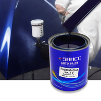 Peinture de finition automobile liquide rouge vif 2K longue durée résistante à la lumière, effet bleu, haute brillance pour réparation automobile