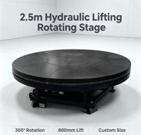 Plateforme de levage hydraulique rotative de 2,5 m, hauteur de levage de 0,8 m, 360° °   Scène d'événement rotative, capacité de charge de 350 kg, pour spectacle et fête