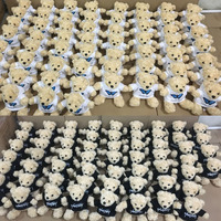Nouvelle conception d'ours en peluche doux et rembourré avec capuche, logo personnalisé, ours en peluche avec capuche, jouets en peluche ours noir