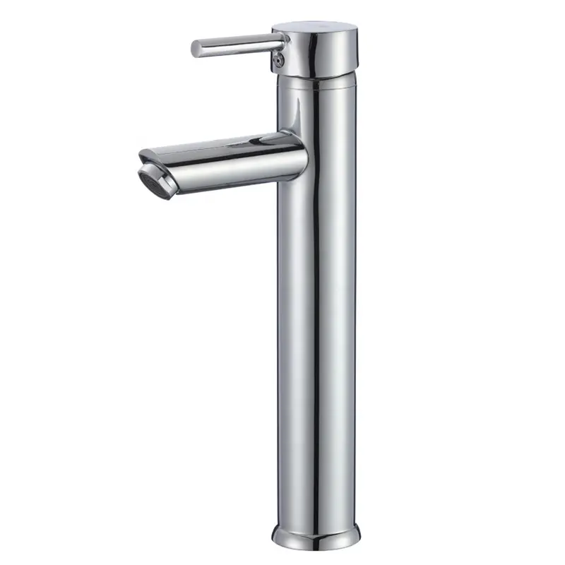 Bathroom Sink Faucet 1 Handle Vessel Basin Tall Mixer Tap Square Spout Deck Mount Lavatory Vanity Faucet Include Pop Up Drain