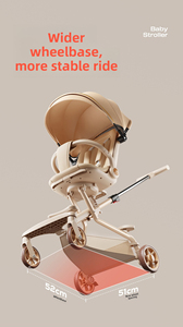 Poussette bébé légère et pliable 3 en 1 avec système de voyage assis et couché, poussette compacte pour nourrissons et tout-petits, vente en gros - Product Image 5