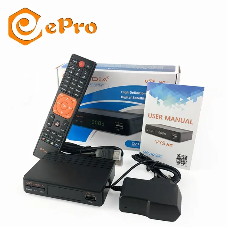Terbaik GTmedia V7S HD dengan Penerima TV Satelit DVB-S2 1080P Freesat V7sHD Satelit Penerima dengan USB Wifi TV BOX Set Top Box