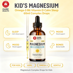 Gouttes de magnésium pour enfants en marque blanche OEM avec oméga-3, vitamine B6 et D, 60 ml – Formule douce pour favoriser le sommeil et améliorer l'humeur des enfants - Product Image 1