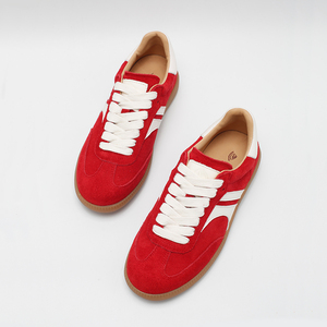 Sneakers Casual da Donna in Camoscio <span class=keywords><strong>Rosso</strong></span>, Scarpe Sportive Comode a Profilo Basso per Uso Quotidiano, Calzature Eleganti per Signore - Product Image 1