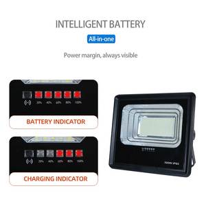 Reflector LED <span class=keywords><strong>Solar</strong></span> para Exteriores KCD Security Garden IP65 con Control Remoto, <span class=keywords><strong>Panel</strong></span> <span class=keywords><strong>Solar</strong></span> Mono de Alto Lumen, 50W 100W 200W 300W 500W - Product Image 4