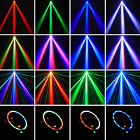 Mini projecteur de scène 30W à LED 4-en-1 avec effets laser et stroboscope, contrôle DMX et activation sonore pour DJ, bars et Noël