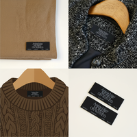 Étiquette en tissu pour vêtements, conception professionnelle, production, personnalisation, petites séries, marque, protection de l'environnement, lavage à l'eau