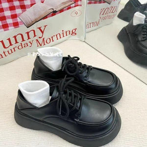 2025, mocasines de suela gruesa para mujer, nuevos zapatos planos de cuero genuino para otoño e invierno, zapatos individuales de estilo universitario, cuero pequeño que combina con todo - Product Image 1