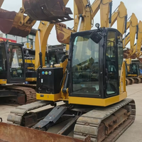 Excavatrice à queue zéro d'occasion Cat 308CR 8,5 tonnes modèle 2022 certifiée EPA CE pour travaux municipaux