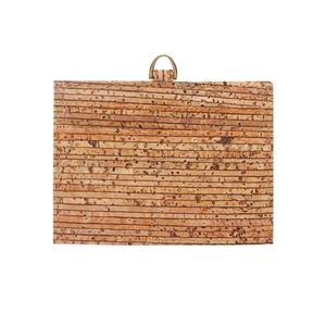 Boshiho RTS Vegan Cork Card Horizontal <b>Id</b> Badge <b>Holder</b> Friendly Retractable Security Badge <b>Holder</b> with Lanyard - Product Image 3