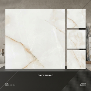 Azulejos de porcelana esmaltada brillante de 60x60 cm, elegantes para pisos interiores en diseños de casas modernas. - Product Image 5