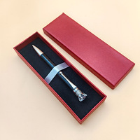 Stylo bille multifonction rotatif en forme de couronne, nouveau design, 1,0 mm, en métal, pour promotion commerciale, encre noire
