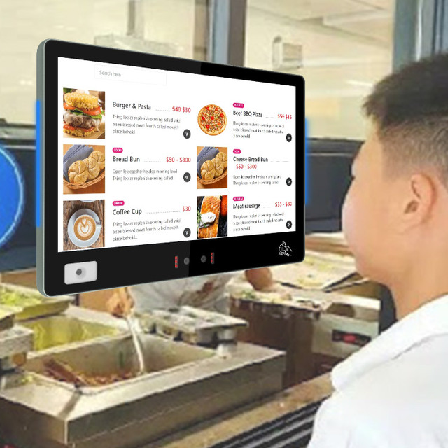 13.3 15.6 Inch Wall Mount Pos Tablet Android Windows Touch Screen Pos System Nfc Rfid Payment Terminal with Scanner Camera