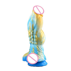 ของเล่นทางเพศ FAAK YOCY-287 ทำจากซิลิโคนเนื้อนุ่ม รูปทรงอวัยวะเพศชายมนุษย์ต่างดาว/สัตว์/สัตว์ประหลาด ดีไซน์แปลกตา สีชมพู สำหรับผู้หญิง - Product Image 3