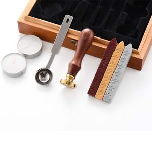 חותמת שעווה חותמת חותמת עץ תיבת שעווה אום מקלות ערכת חותמת עץ חתונה - Product Image 6