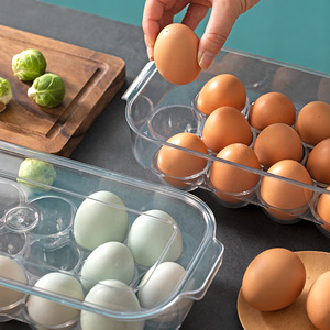 Egg Storage Box 16 Compartment Transparent With Lid Fresh Keeping Kitchen Preservation <b>Tray</b> - Product Image 4