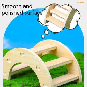 <span class=keywords><strong>Maison</strong></span> pour hamster en bois écologique moderne faite à la main avec une piste de course, habitat sûr pour petits animaux, pour hamsters et gerbilles - Product Image 5