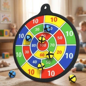 Indoor Kids <b>Dart</b> Game Child Friendly Safety Lightweight 6 <b>Darts</b> Sticky Balls - Product Image 1