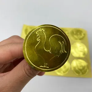 방수 맞춤형 금속 핫 스탬핑 장난감 포장 양각 로고 금박 3D 스티커 라벨 시트