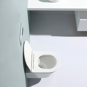 Nouvelle toilette européenne sans rebord en céramique blanche suspendue Wc Suspendu Wc Ensemble de toilette - Product Image 4