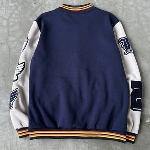 Veste de baseball streetwear personnalisée avec patchwork, design coloré, lettrage graphique, broderie, impression, coupe-vent d'hiver pour homme - Product Image 2