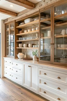 Meubles de cuisine modulaires contemporains blancs de haute qualité avec verre et robinet, résistants à l'eau et aux UV, pour cave à vin et salle à manger