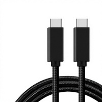 Kabel Pengisian Cepat Type-C USB 3.1 3A Konduktor Tembaga Murni Jaket PVC Nilon Pelindung Anyaman untuk Pengiriman Daya Komputer