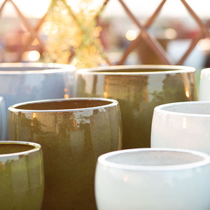 Pot de fleurs moderne en céramique verte pour jardin et balcon, grand pot de fleurs de haute qualité pour <span class=keywords><strong>la</strong></span> maison et <span class=keywords><strong>la</strong></span> terrasse, vente en gros - Product Image 3