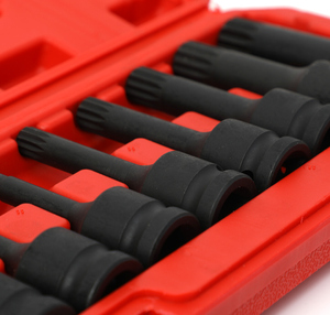 9 cái Ổ đĩa vuông màu đen tác động bit ổ cắm Adapter phổ cờ lê thiết lập tự động sửa chữa công cụ - Product Image 3