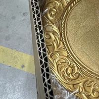 Offre Spéciale 13 pouces or plastique chargeur assiettes écologique Table de mariage décoratif fête fournitures pour anniversaire Minimum 100 pièces