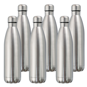 Set of 6 Stainless Steel <b>Vacuum</b> Insulated Water Bottle 500ml Double Wall Leak Proof Travel Thermos Flask Minimalist Design - Product Image 2