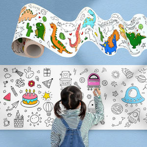 Rouleau de dessin en gros pour enfants, papier adhésif à colorier DIY, peinture pour enfants, jouets éducatifs précoces - Product Image 6
