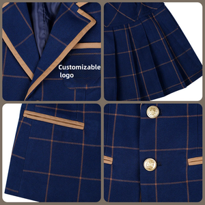 2025 personnalisable filles Style anglais uniforme scolaire nouveau costume <span class=keywords><strong>d</strong></span>'école primaire pour enfants avec Logo - Product Image 6