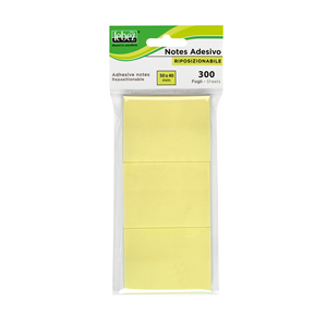 LEBEZ - LOT DE 3 BLOCS-NOTE JAUNES 5X4 CM AVEC 100 FEUILLES - Product Image 1