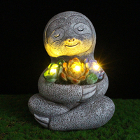 Pots de fleurs paresseux mignons petits Pots de plantes en résine jardinières d'animaux succulentes Cactus jardinage d'intérieur Pot de plantes solaire LED