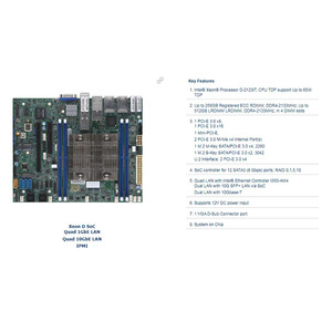 Placa base de servidor Flex ATX X11SDV-4C-TP8F 4DIMM X11SDV-4C-TP8F Placa base de servidor Flex ATX X11SDV-4C-TP8F 4DIMM X11SDV-4C-TP8F - Product Image 3