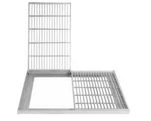 customized high quality steel grid grating serrated flat bar drain cover/stair treads